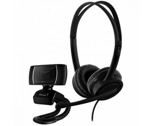 ყურსასმენი TRUST MAURO USB HEADSET+ 720P HD WEBCAM (24036)