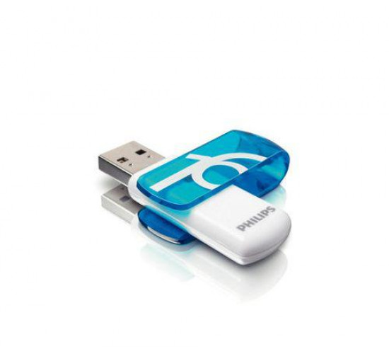 მეხსიერება USB 2.0 16GB Vivid Edition Blue Philips