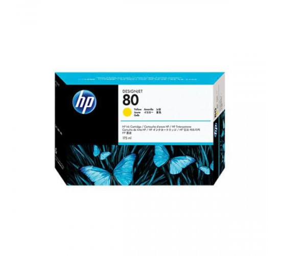 კარტრიჯი ჭავლური-HP 80 175-ml C4873A Ink Cartridge Yellow Original
