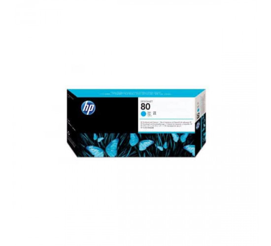 კარტრიჯი ჭავლური-HP 80 C4821A Printhead and Printhead Cleaner Cyan