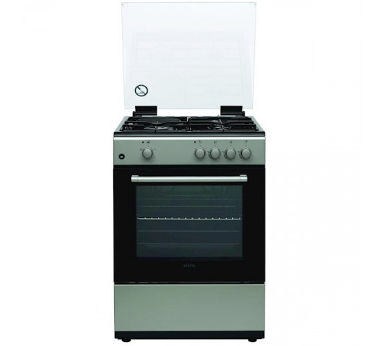 გაზქურაგაზქურა VESTEL F66E31X Grey-Black