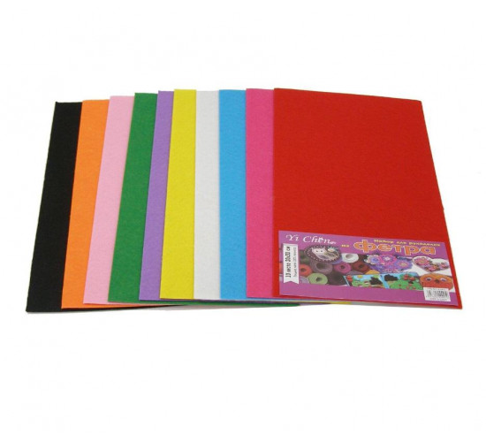 ფერადი თექა 10ც 2MM