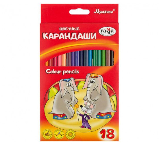 ფანქარი ფერადი 18ფ. საბავშვო