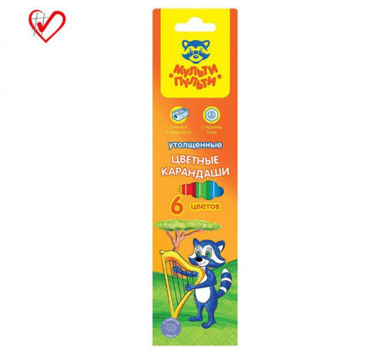 ფანქრები ფერადი 6ფ.Jumbo