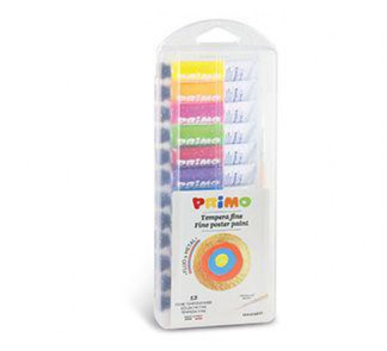 გუაში 450T12FMP Set with 12 ml poster paint tubes, polypropylene box with 8 metallic and 4 fluo colours PRIMO გუაში 450T12FMP Set with 12 ml poster paint tubes, polypropylene box with 8 metallic and 4 fluo colours PRIMO