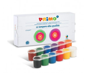 გუაში 12x25ml ბლოკ კონტეინერით PRIMO 12 ფერი