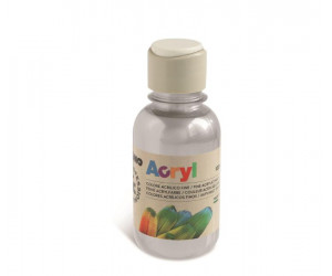 აკრილის საღებავი 402TA125910 Acrylic paint, 125 ml bottle with flow control cap, silver PRIMO