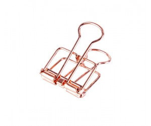 კლიფსი მეტალის 19მმ (შეკვრაში 8ცალი) ROSE GOLD 9414