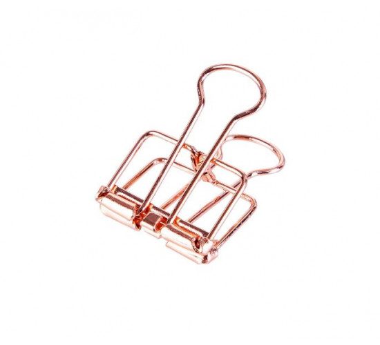 კლიფსი მეტალის 19მმ (შეკვრაში 8ცალი) ROSE GOLD 9414