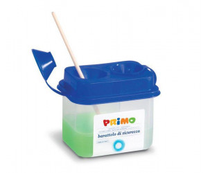 ფუნჯის საწმენდი კონტეინერი Safety pot with 2 sections clean dirty water