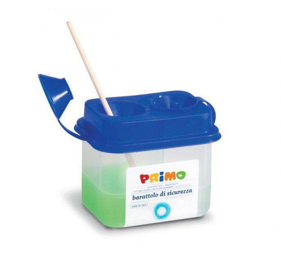 ფუნჯის საწმენდი კონტეინერი Safety pot with 2 sections clean dirty water