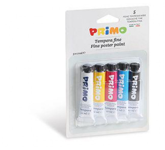 გუაში Poster paint tubes12ml5 colours blister