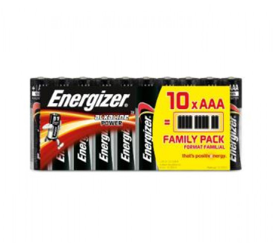 0666 Energizer Alkaline Power AAA ელემენტი, 10ც შეკრა LR03-SHP10 (E300171800) 0666 Energizer Alkaline Power AAA ელემენტი, 10ც შეკრა LR03-SHP10 (E300171800)