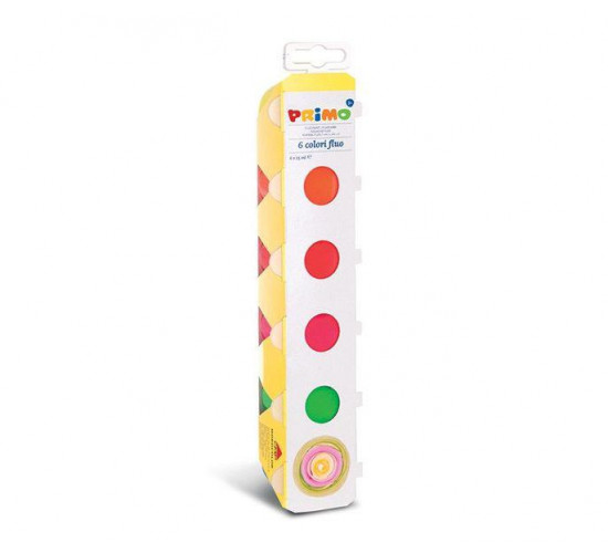გუაში 254TF6E Fluorescent ready-mix poster paint 6 colors 25 ml each