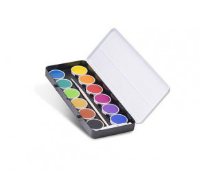 აკვარელი Watercolour set 12x30mm plusbrush pluswhite tube