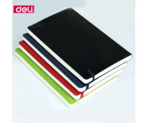 ბლოკნოტი A5 რეზინის დამჭერით 98 ფურცელი Deli Stationery