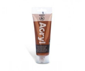 აკრილის საღებავი 75730 Fine acrilic paint in soft plastic tube 75 ml. Burnt siena colour 730.