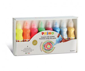 გუაში 50 ml poster paint. 4 fluo + 4 metallic PRIMO