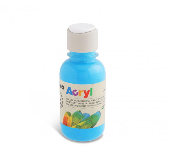 აკრილის საღებავი 125501 Acrylic paint 125 ml bottle with flow control cap Cyan საკანცელარიო და საოფისე აკრილის საღებავი 125501 Acrylic paint 125 ml bottle with flow control cap Cyan აკრილის საღებავი 125501 Acrylic paint 125 ml bottle with flow control cap Cyan