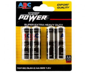 ABC AA 4ც. BLISTER ALKALINE ბატარეა