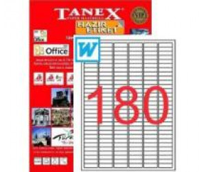 ლეიბლი ა4 1x180 100ფურც (30x9) 180 ნაჭრიანი