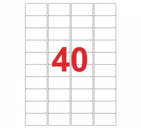 ლეიბლი ა4 1x40 100ფურც (52.5x29.7) - 40 ნაჭრიანი