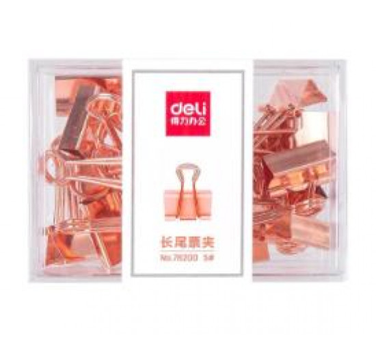 კლიფსი მეტალის 19მმ (შეკვრაში 25ცალი) ROSE GOLD 78200