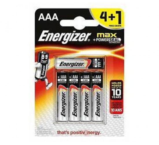 Energizer Alkaline Power AAA ელემენტი 4 plus1