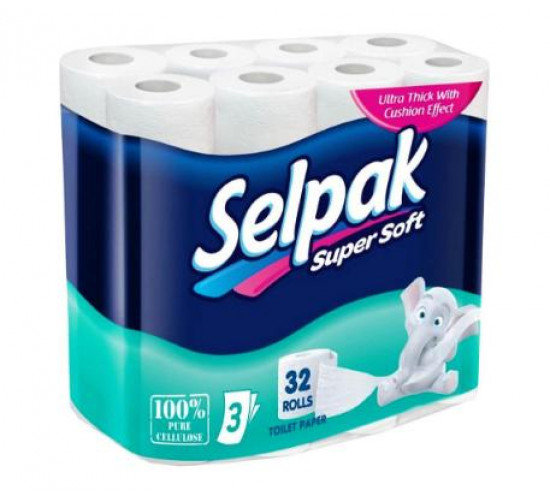 SELPAK 32ც ტუალეტის ქაღალდი 1x3
