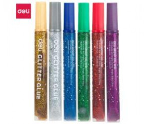წებო Glitter Glue12MLx6 COLORFUL A71101