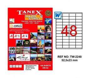 ლეიბლი ა4 1*48 100ფურც (52,5x23) - 48 ნაჭრიანი Tanex