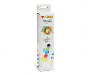 აკრილის საღებავი 6 acrylic paint pots x 25 ml + tray PRIMO