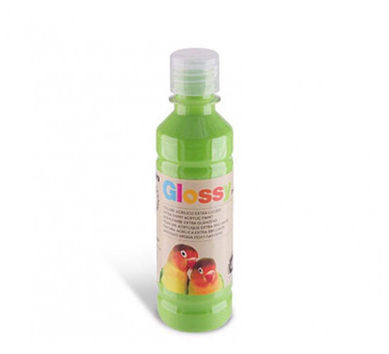 აკრილის საღებავი GLOSSY acrylic paint, bottle 250 ml with flow-control cap, LIGHT GREEN 600. 428TAG250600 PRIMO აკრილის საღებავი GLOSSY acrylic paint, bottle 250 ml with flow-control cap, LIGHT GREEN 600. 428TAG250600 PRIMO