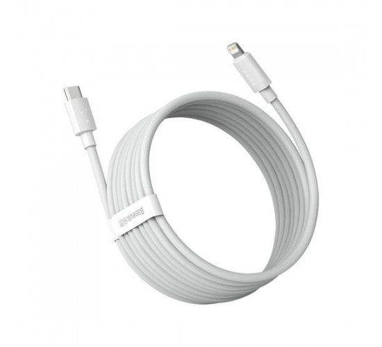 Simple Wisdom USB Data Cable Kit To Lightning PD 20W 2 PCS Set 1.5m მობილურის აქსესუარები, ტელეფონები ბრენდი: Baseus კაბელის ტიპი: male-male კონექტორები: Type C-Lightning სიგრძე: 1500mm ტიპი: Cable ფერი: White Simple Wisdom USB Data Cable Kit To Lightning PD 20W 2 PCS Set 1.5m