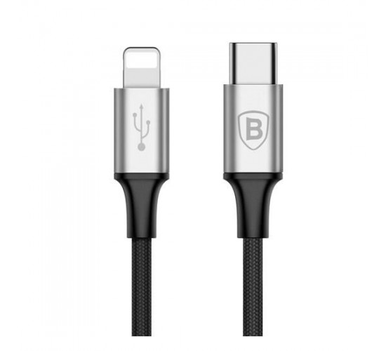 Rapid Series USB Cable Type-C 2A 1m CATSU-S1/silver მობილურის აქსესუარები, ტელეფონები ბრენდი: Baseus კაბელის ტიპი: male-female კონექტორები: Type C-Lightning სიგრძე: 1000mm ტიპი: Cable ფერი: Black/Silver Rapid Series USB Cable Type-C 2A 1m CATSU-S1-silver