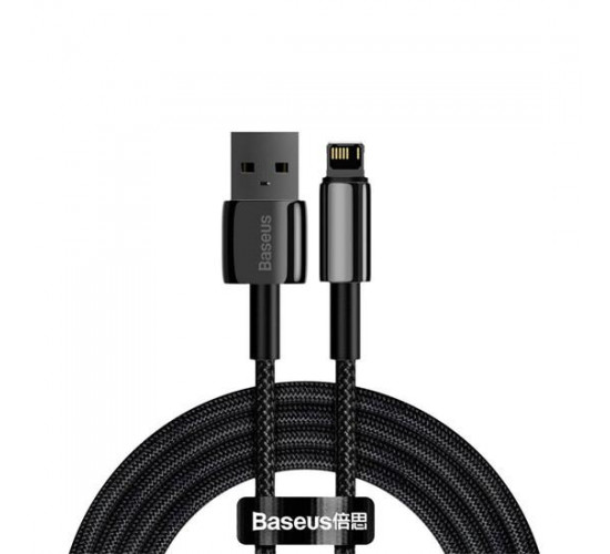 Tungsten Fast Charging USB Data Cable Lightning 2.4A 2m CALWJ-A01 მობილურის აქსესუარები, ტელეფონები ბრენდი: Baseus კაბელის ტიპი: male-male კონექტორები: Lightning-USB სიგრძე: 2000mm ტიპი: Cable Tungsten Fast Charging USB Data Cable Lightning 2.4A 2m CALWJ-A01