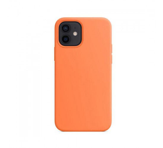 Coverage Silicon Case For Apple Iphone 12 Kumquat