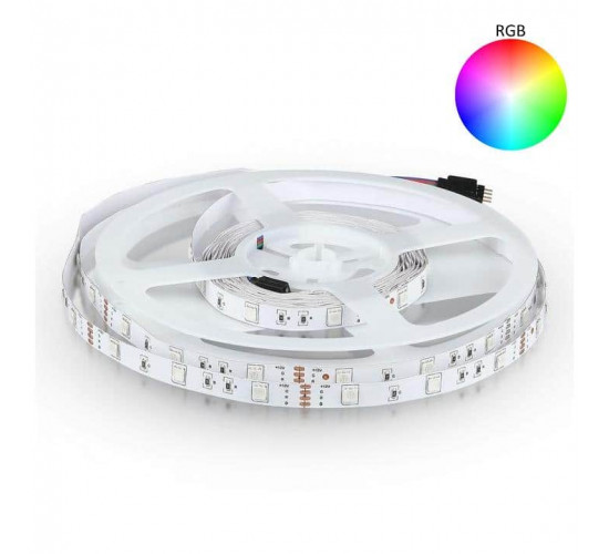LED ლენტი V-TAC SMD5050 30LEDs RGB 5 მ