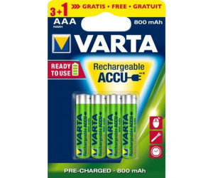 აკუმულატორი VARTA ACCU AAA 800 mAh NiMH 3 plus1 ც