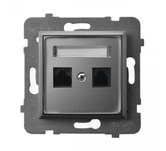 როზეტი კომპიუტერის CAT 5E GPK-2U-K-m-70 2 განყოფილებიანი