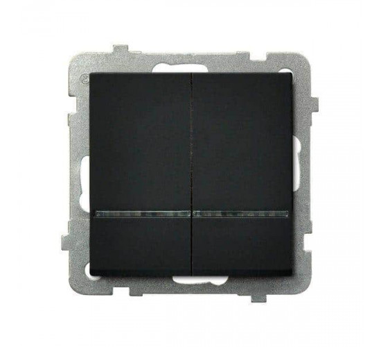 გადამრთველი განათებით Ospel2RS-m-33 2 კლავიშიანი