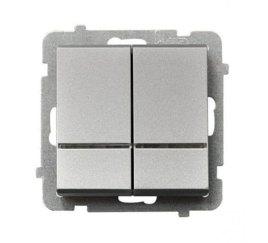 გადამრთველი განათებით Ospel2RS-m-38 2 კლავიშიანი