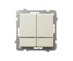 გადამრთველი განათებით Ospel2RS-m-27 2 კლავიშიანი