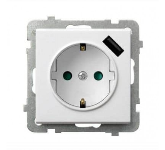 როზეტი დამიწებით Ospel GP-1RSPUSB-m-00 1 განყოფილებიანი plus USB ელექტრო აქსესუარები, წვრილი ტექნიკა Ospel არის პოლონური კომპანია, რომელიც 60 წელზე მეტხანს აწარმოებს ელექტროსამონტაჟო მოწყობილობებს. როზეტი დამიწებით Ospel GP-1RSPUSB-m-00 1 განყოფილებიანი plus USB