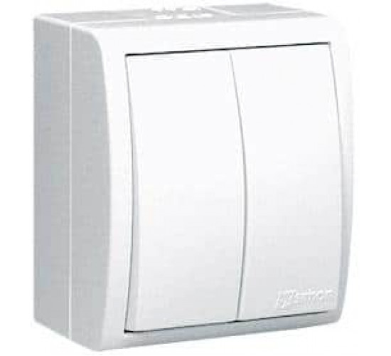 გადამრთველი IP54 Simon 15 Aqua 1594398-030 2 კლავიშიანი