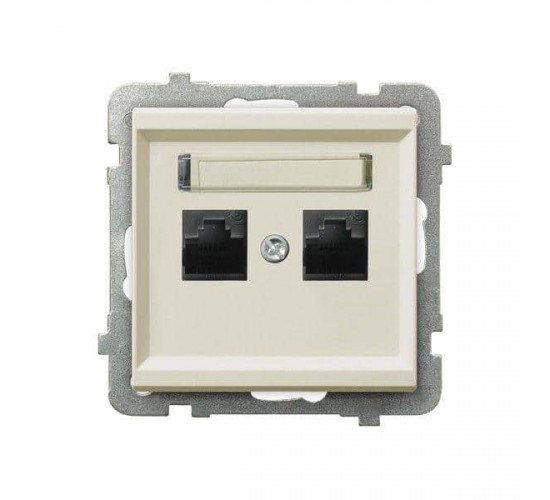 როზეტი კომპიუტერის CAT 5E Ospel GPK 2 განყოფილებიანი ელექტრო აქსესუარები, წვრილი ტექნიკა Ospel არის პოლონური კომპანია, რომელიც 60 წელზე მეტხანს აწარმოებს ელექტროსამონტაჟო მოწყობილობებს. როზეტი კომპიუტერის CAT 5E Ospel GPK 2 განყოფილებიანი
