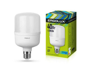 შუქდიოდური ნათურა Ergolux LED-HW-40W-E27-4K