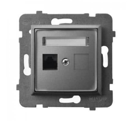 როზეტი კომპიუტერის GPK-1U-K-m-70 RJ45 Cat 5e 1 განყოფილებიანი