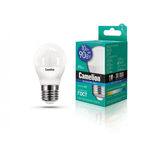 შუქდიოდური ნათურა10W G45 Е27 6500K
