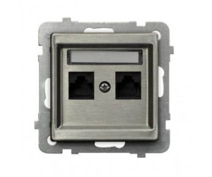 როზეტი კომპიუტერის GPK-2RM-K-m-37 RJ45 Cat 5e 2 განყოფილებიანი